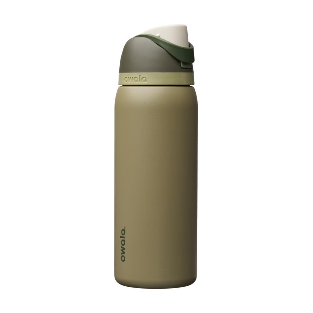Owala FreeSip Insulated Stainless Steel Water Bottle with Straw for Sports, Travel, and School BPA-Free Sports Water Bottle, 40 oz, Dreamy Field