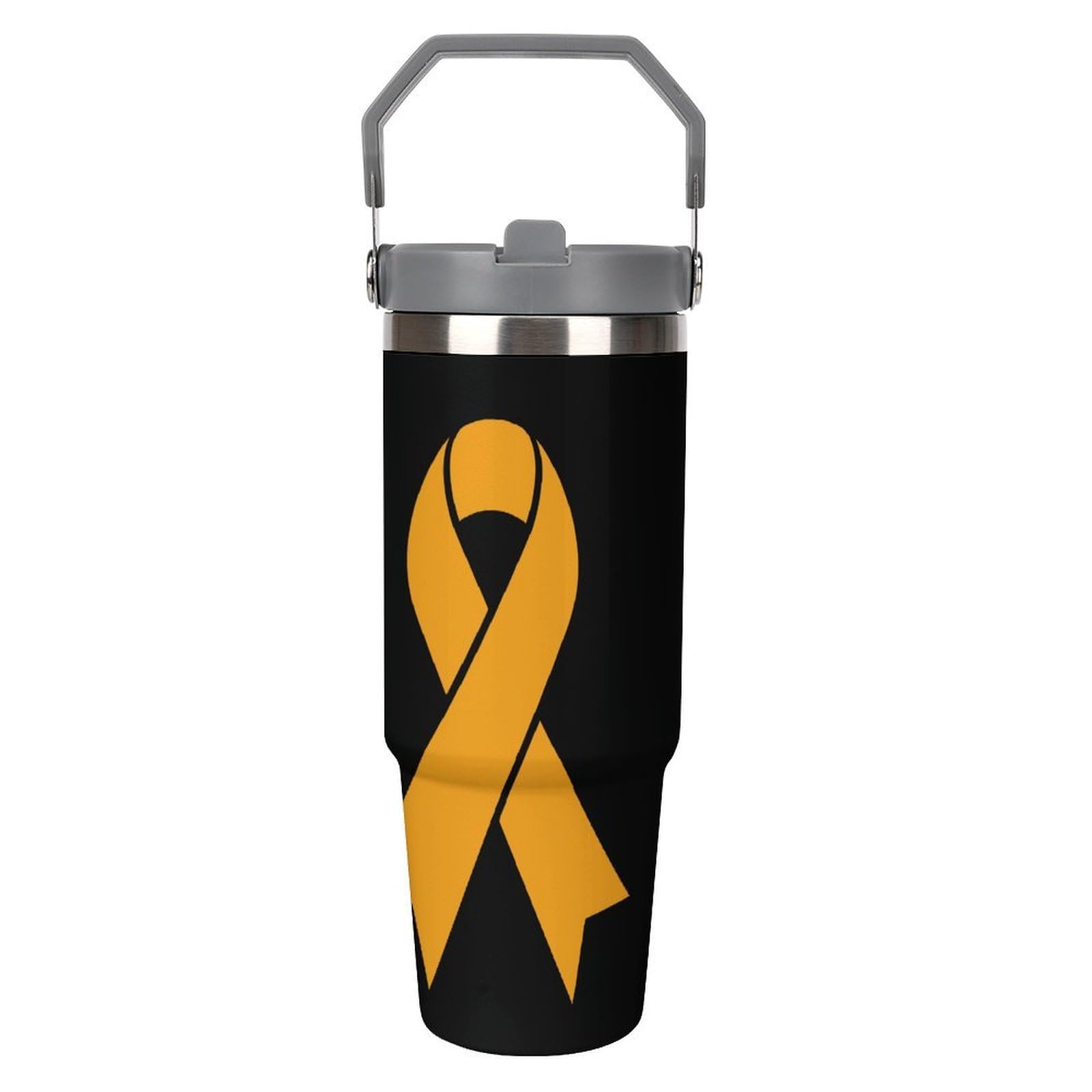 30 Oz Tumbler National Donate Life Month Stainless Steel Coffee Mug with Handle And Flip Straw Large Insulated Water Bottle for Women Men