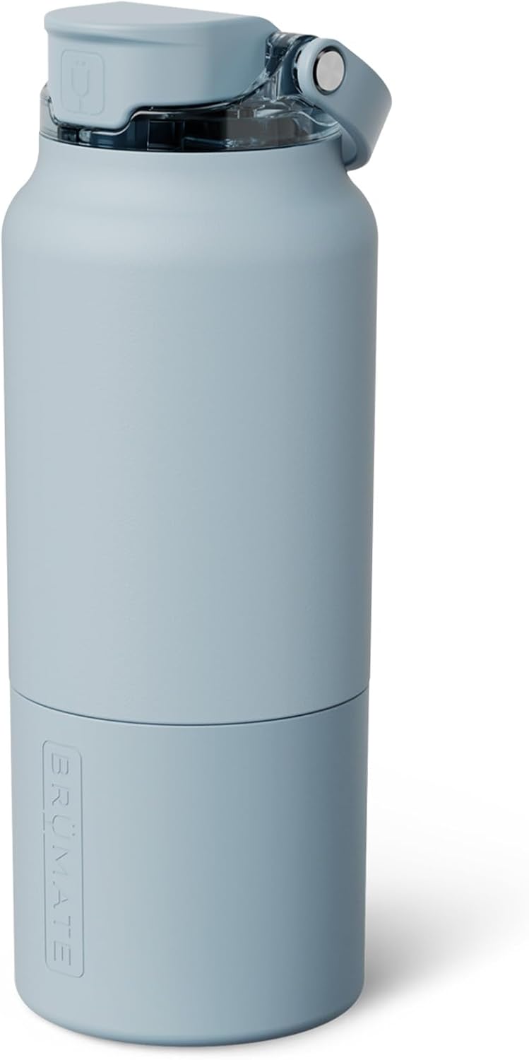 BrüMate Rise 35oz Water Bottle With Covered Silicone Straw | 100% Leakproof Insulated Water Bottle | Soft Sip Silicone Spout | Made of Stainless Steel | 35oz (Mist)