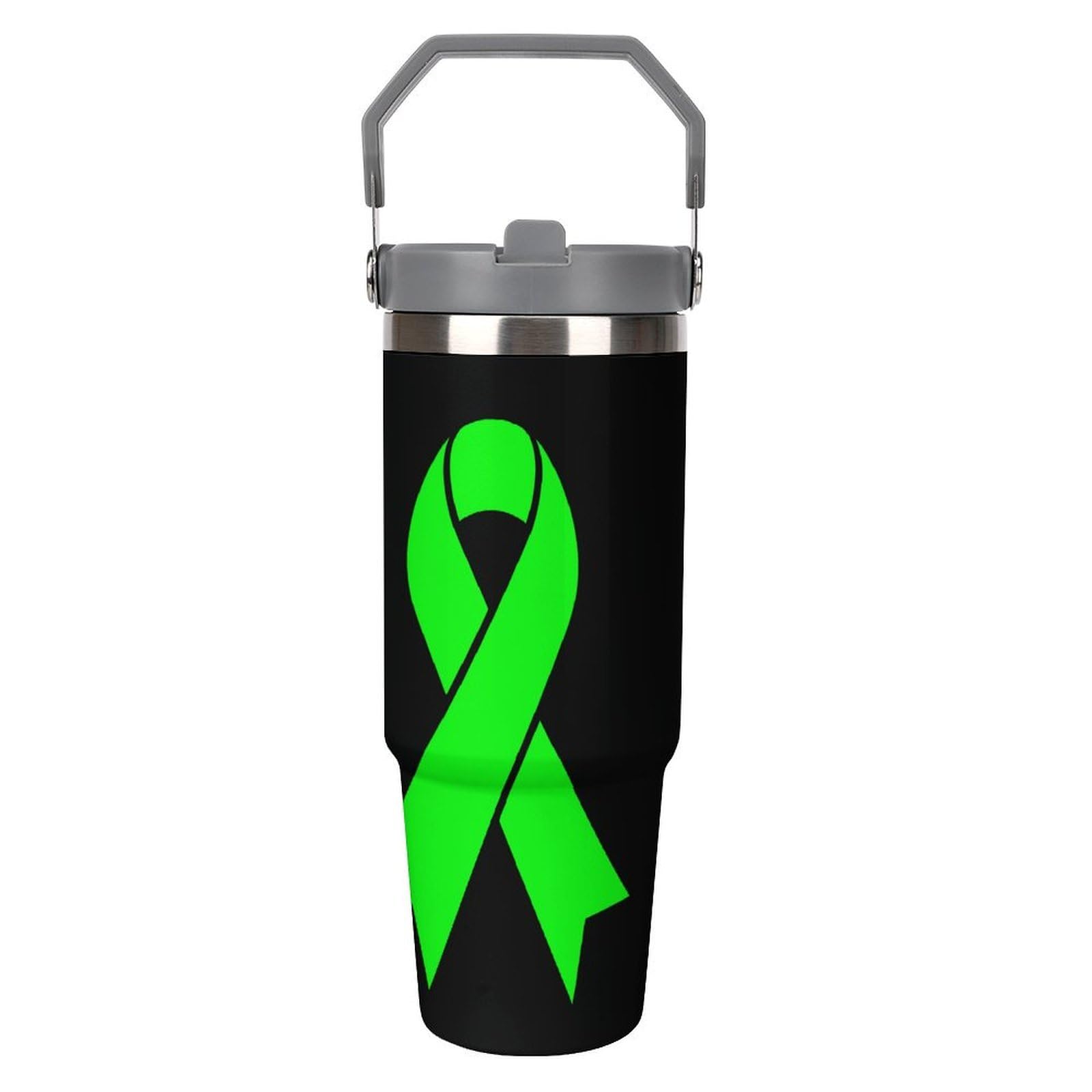 30 Oz Tumbler National Donate Life Month Stainless Steel Coffee Mug with Handle And Flip Straw Large Insulated Water Bottle for Women Men