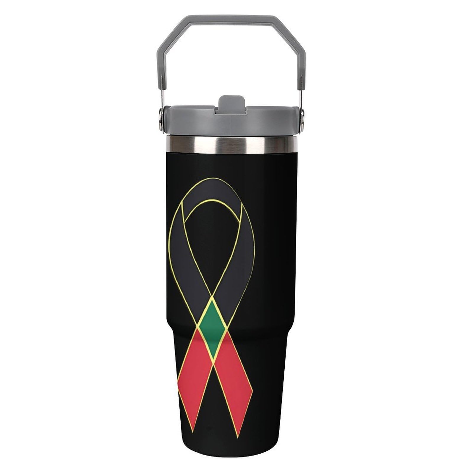 30 Oz Tumbler National Donate Life Month Stainless Steel Coffee Mug with Handle And Flip Straw Large Insulated Water Bottle for Women Men