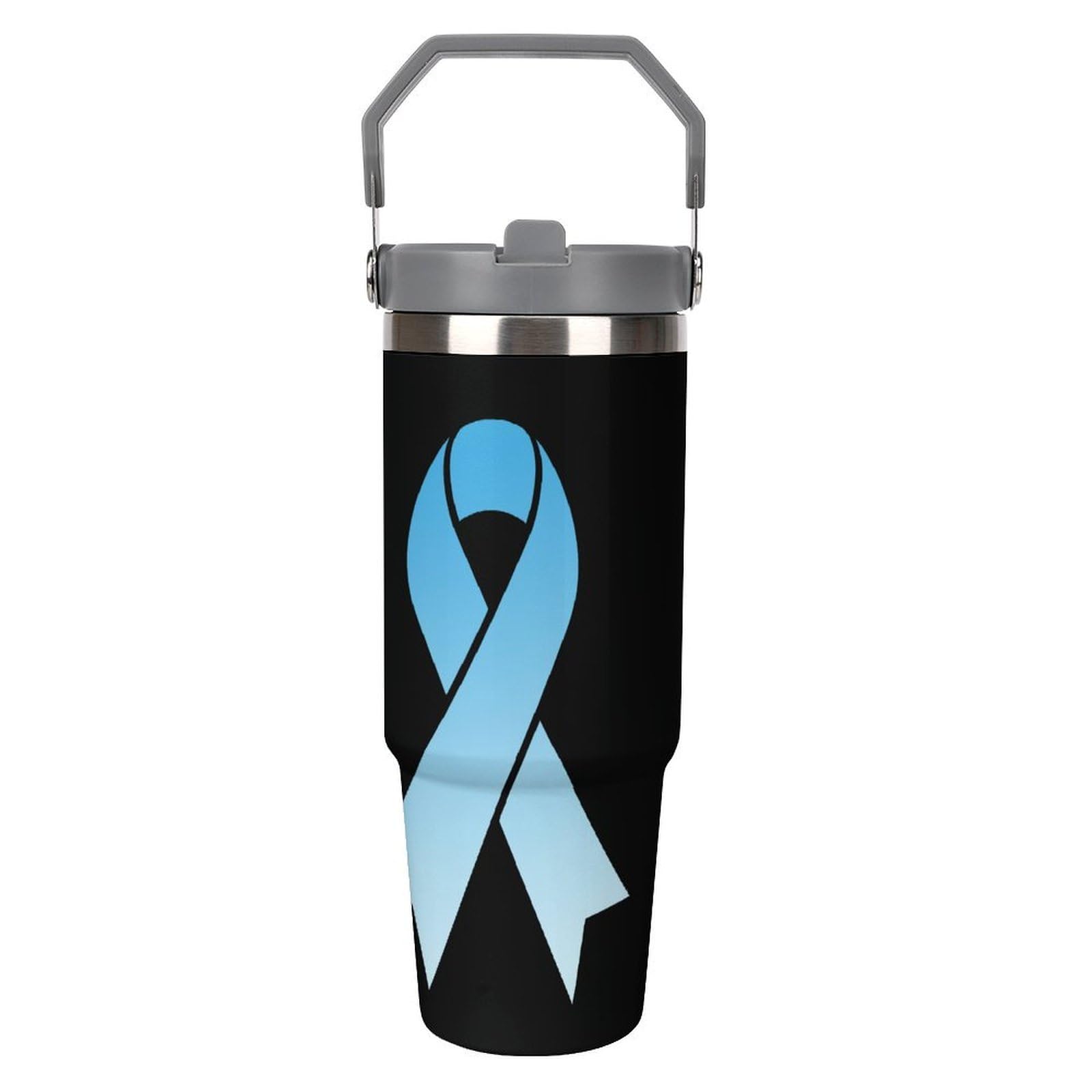 30 Oz Tumbler National Donate Life Month Stainless Steel Coffee Mug with Handle And Flip Straw Large Insulated Water Bottle for Women Men