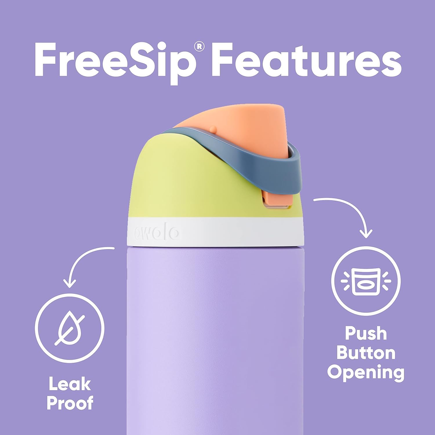 Owala FreeSip Insulated Stainless Steel Water Bottle with Straw for Sports, Travel, and School BPA-Free Sports Water Bottle, 40 oz, Dreamy Field