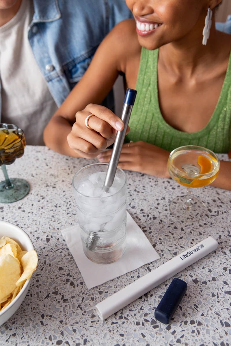 LifeStraw Sip – Reusable Stainless Steel Water Filter Drinking Straw