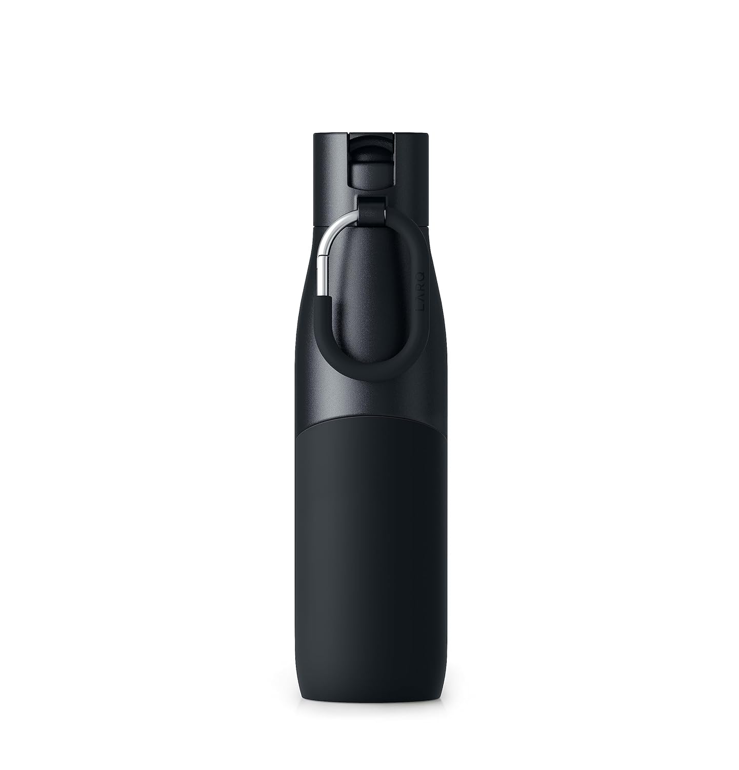LARQ Bottle Movement Filtered - Lightweight Non-Insulated Stainless Steel Water Bottle BPA Free with Nano Zero Technology and Long-Lasting Filters, Black/Onyx, 24oz