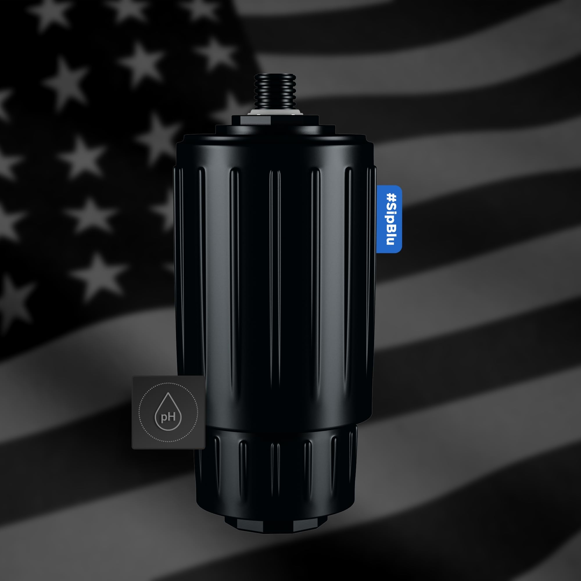 BLU ALL-IN-ONE | Vacuum Insulated Stainless Steel Water Bottle Flask With a pH Filter (26oz) | Made in the USA | Alkaline Water Filter Bottle | Removes 99.99% contaminants (pH - Blue)