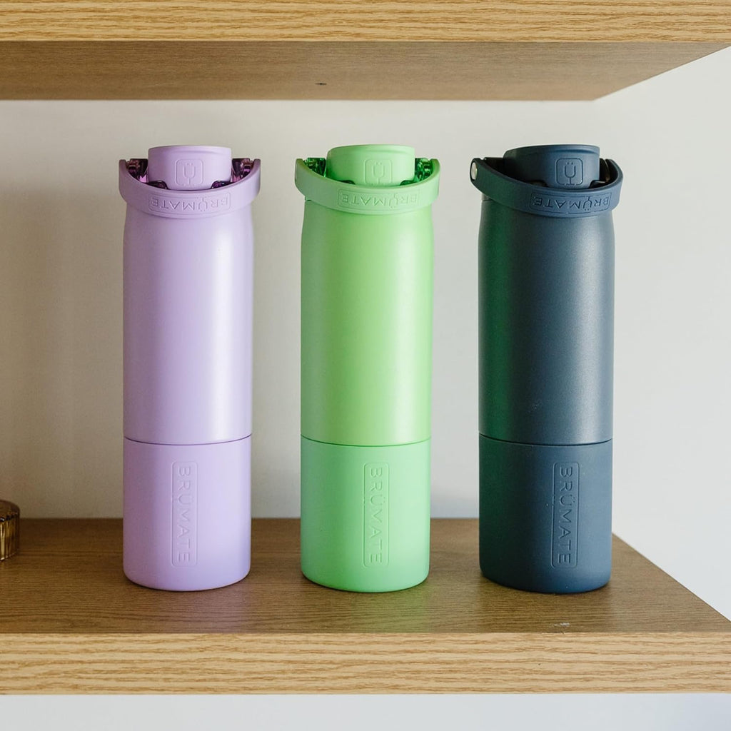 BrüMate Rise 35oz Water Bottle With Covered Silicone Straw | 100% Leakproof Insulated Water Bottle | Soft Sip Silicone Spout | Made of Stainless Steel | 35oz (Mist)