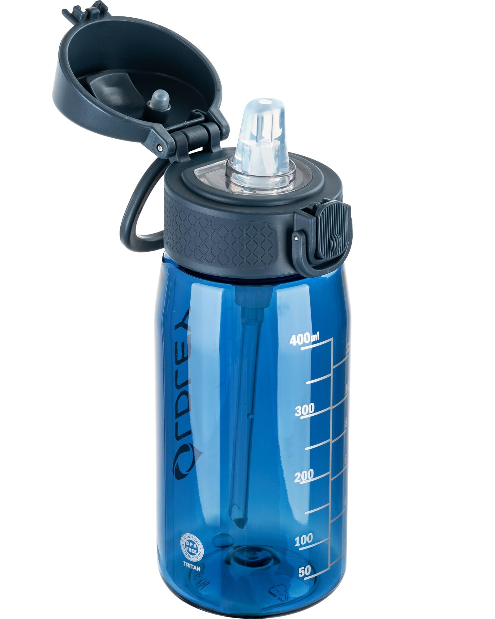 OLDLEY Kids Water Bottles with Straw 420ml/14oz BPA Free Tritan Water Bottle with Handle Leakproof School Sports Drinking Bottle for Toddler Boys Girls,Transparent