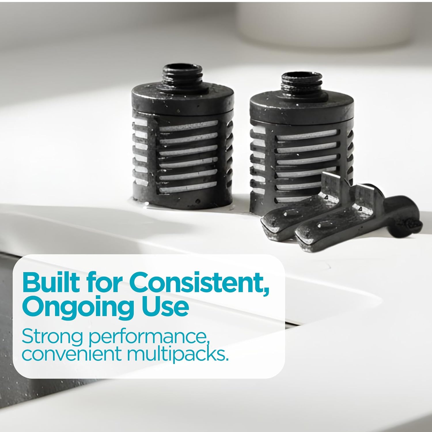 Bottle Replacement Filters for Nikken PiMag Sport Filtered Water Bottle 22oz, Portable Camping Water Filter for Travel, Hiking, Outdoor & Everyday Hydration, Clean Filtration, 2 Filters, 2 Spouts