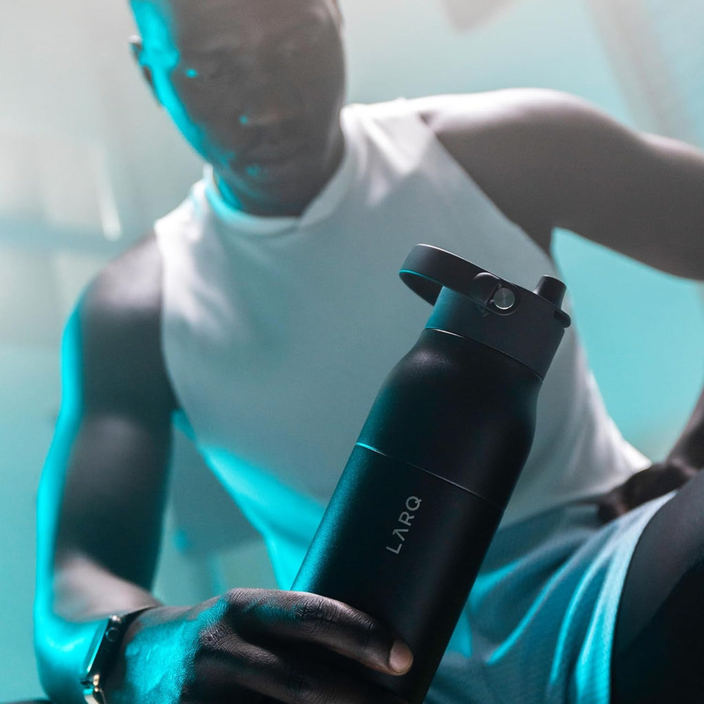 LARQ Holiday Bundle Set - 2X Bottles Swig Top 34oz - Insulated Stainless Steel Water Bottles with Built-in Silicone Handle | Thermos, BPA Free| Keep Drinks Cold for 24 Hour