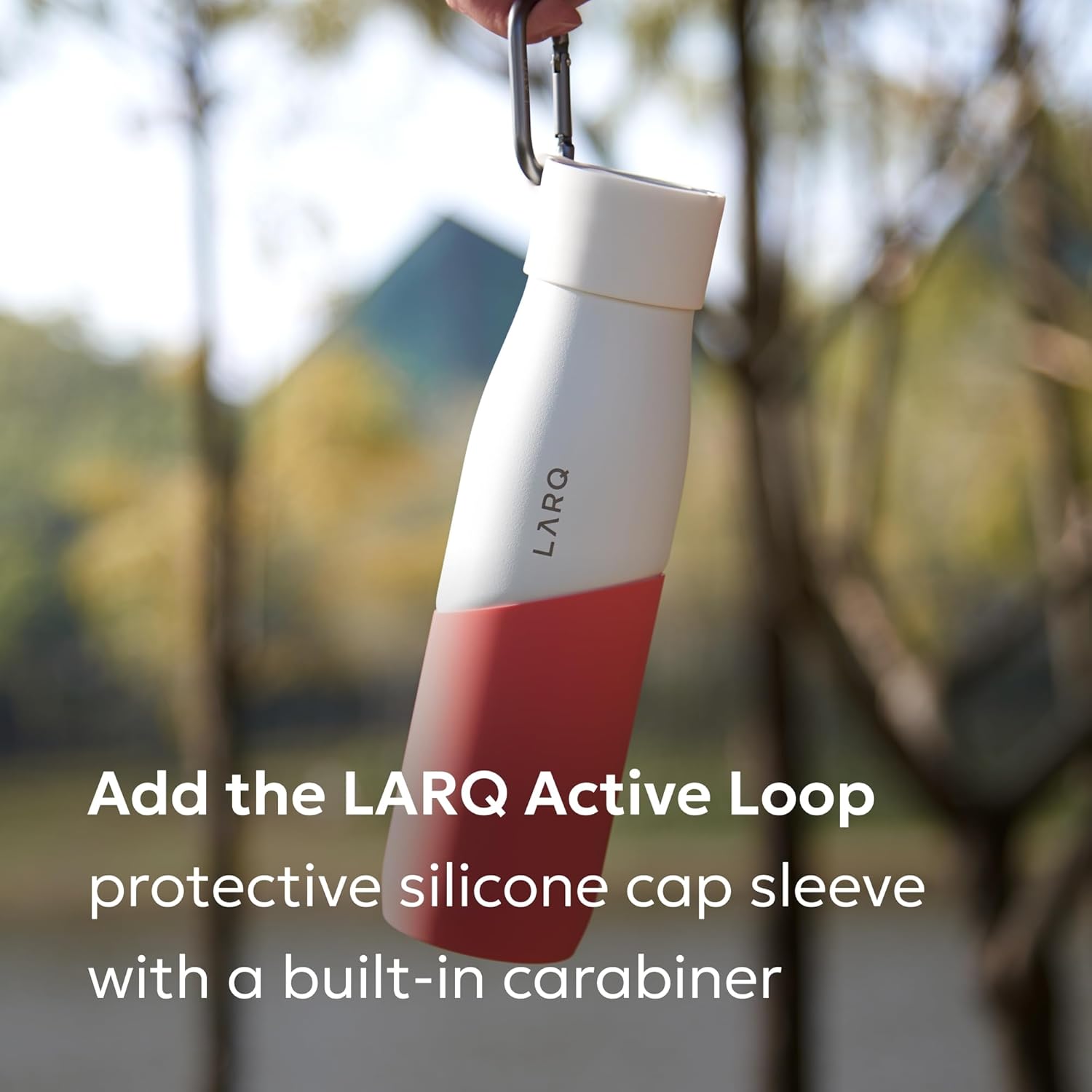 LARQ Bottle Movement PureVis 32 oz- Lightweight Self-Cleaning and Non-Insulated Stainless Steel Water Bottle with UV Water Purifier | Reusable & Travel Friendly, 1-Year Warranty, Black/Onyx