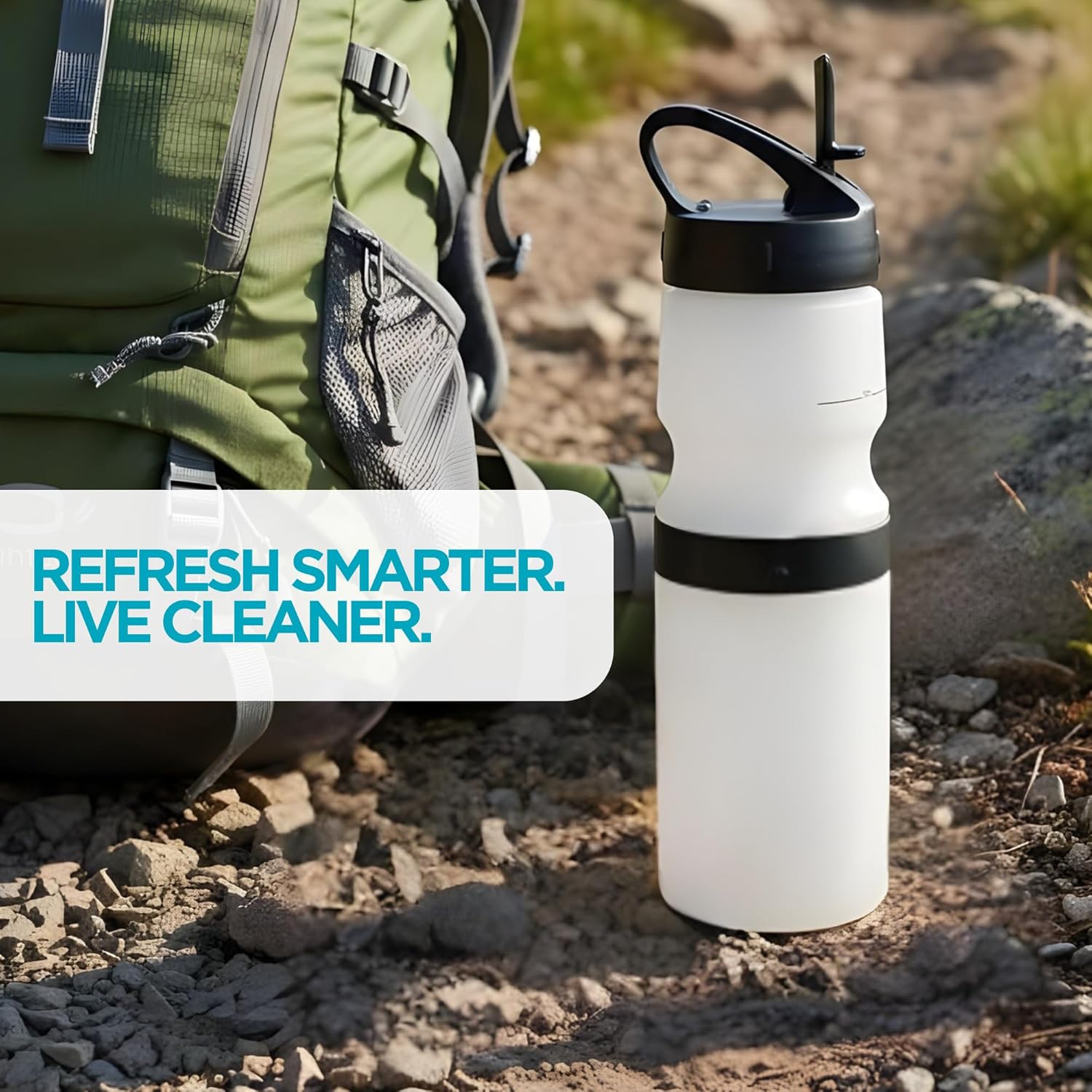 Bottle Replacement Filters for Nikken PiMag Sport Filtered Water Bottle 22oz, Portable Camping Water Filter for Travel, Hiking, Outdoor & Everyday Hydration, Clean Filtration, 2 Filters, 2 Spouts