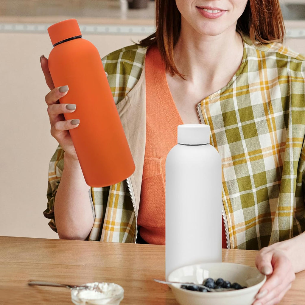 16 Pack Stainless Steel Insulated Water Bottle 17oz Blank Double Wall Vacuum Thermal Sports Bottle Personalized Metal Water Bottles Bulk for Travel Team Gift, Office